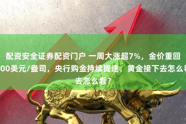 配资安全证券配资门户 一周大涨超7%，金价重回4300美元/盎司，央行购金持续提速，黄金接下去怎么看？
